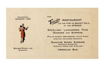 Tricity Restaurant, Londres 1927 - A1 (594x840mm) Tirage d'archives (Sans cadre) 3