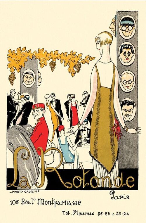 La Rotonde, Paris (circa) 1925 - A3+ (329x483mm, 13x19 inch) Archival Print (Unframed)