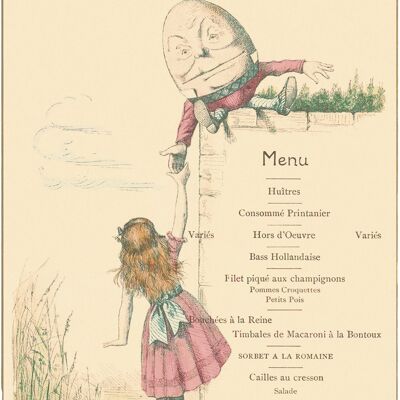 Arte de menú de cena privada 'Louis Sherry, Nueva York 1884 - A4 (210x297 mm) Impresión de archivo (sin marco)