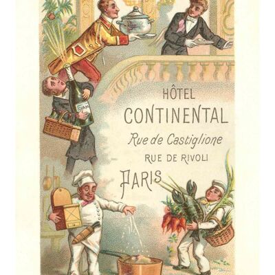 Hotel Continental, París 1890 - A4 (210x297 mm) Impresión de archivo (sin marco)