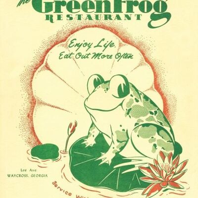La grenouille verte, Waycross, Géorgie, 1955 - impression d'archives A4 (210 x 297 mm) (sans cadre)