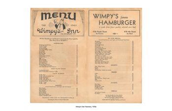 Wimpy's Inn, San Francisco des années 1930 - 50 x 76 cm (20 x 30 pouces) impression d'archives (sans cadre) 2