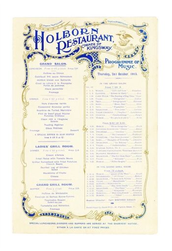 Holborn Restaurant, Londres 1913 - A2 (420x594mm) impression d'archives (sans cadre) 1