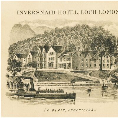 Inversnaid Hotel, Loch Lomond, 1880s - A3 (297x420mm) Archival Print (Unframed)