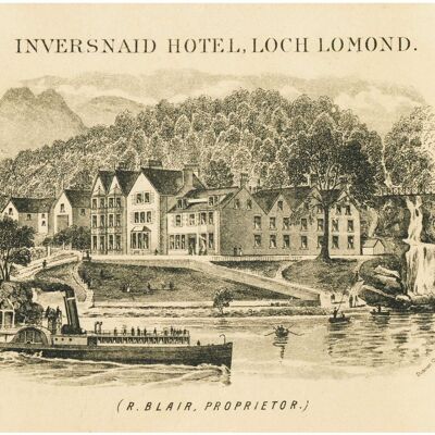 Inversnaid Hotel, Loch Lomond, 1880er Jahre - A1 (594 x 840 mm) Archivdruck (ungerahmt)