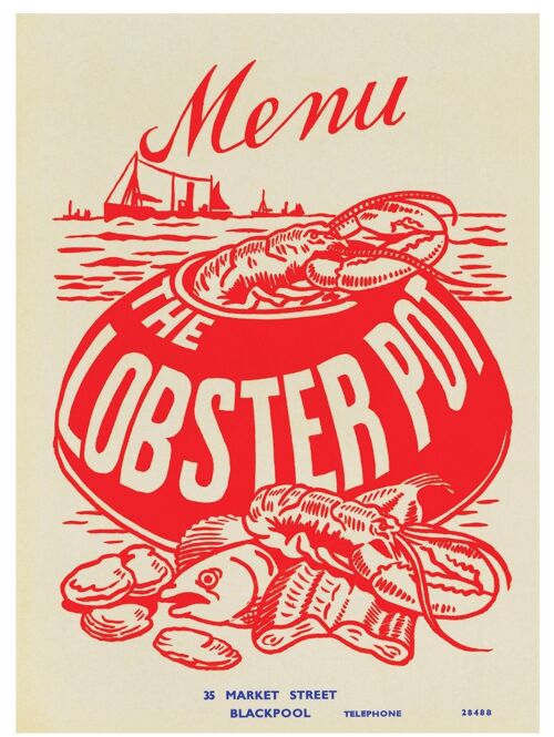 Lobster Pot, Blackpool, 1960s - A3+ (329x483mm, 13x19 inch) Archival Print (Unframed)