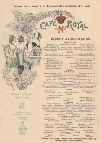 Café Royal, Londres 1903 - A3 (297x420mm) impression d'archives (sans cadre)
