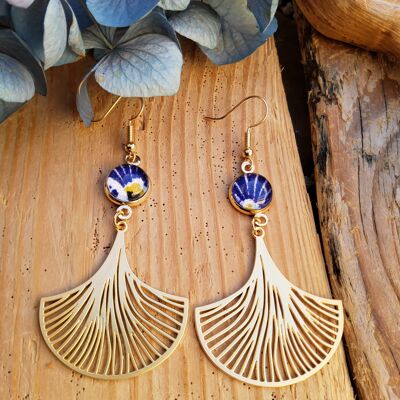 Purple Flora earrings