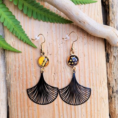 Gold yellow Flora earrings