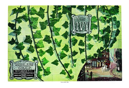 Wheeler's The Ivy, London, 1950s - A4 (210x297mm) Archival Print (Unframed)