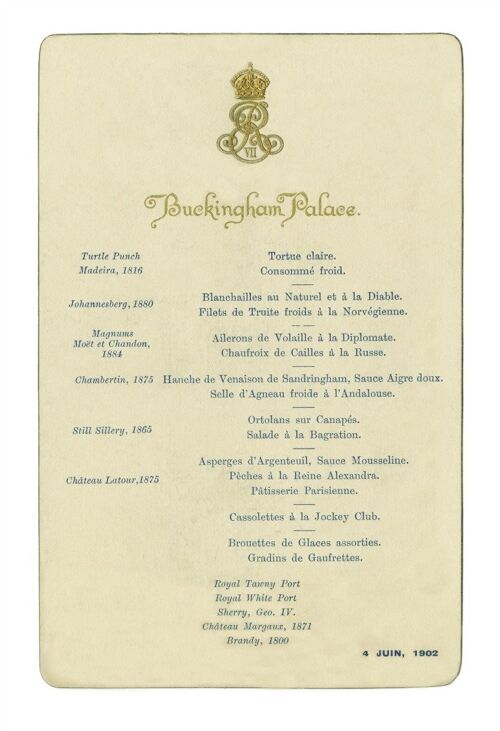 Buckingham Palace, June 4 1902 Jockey Club Dinner - A3 (297x420mm) Archival Print (Unframed)