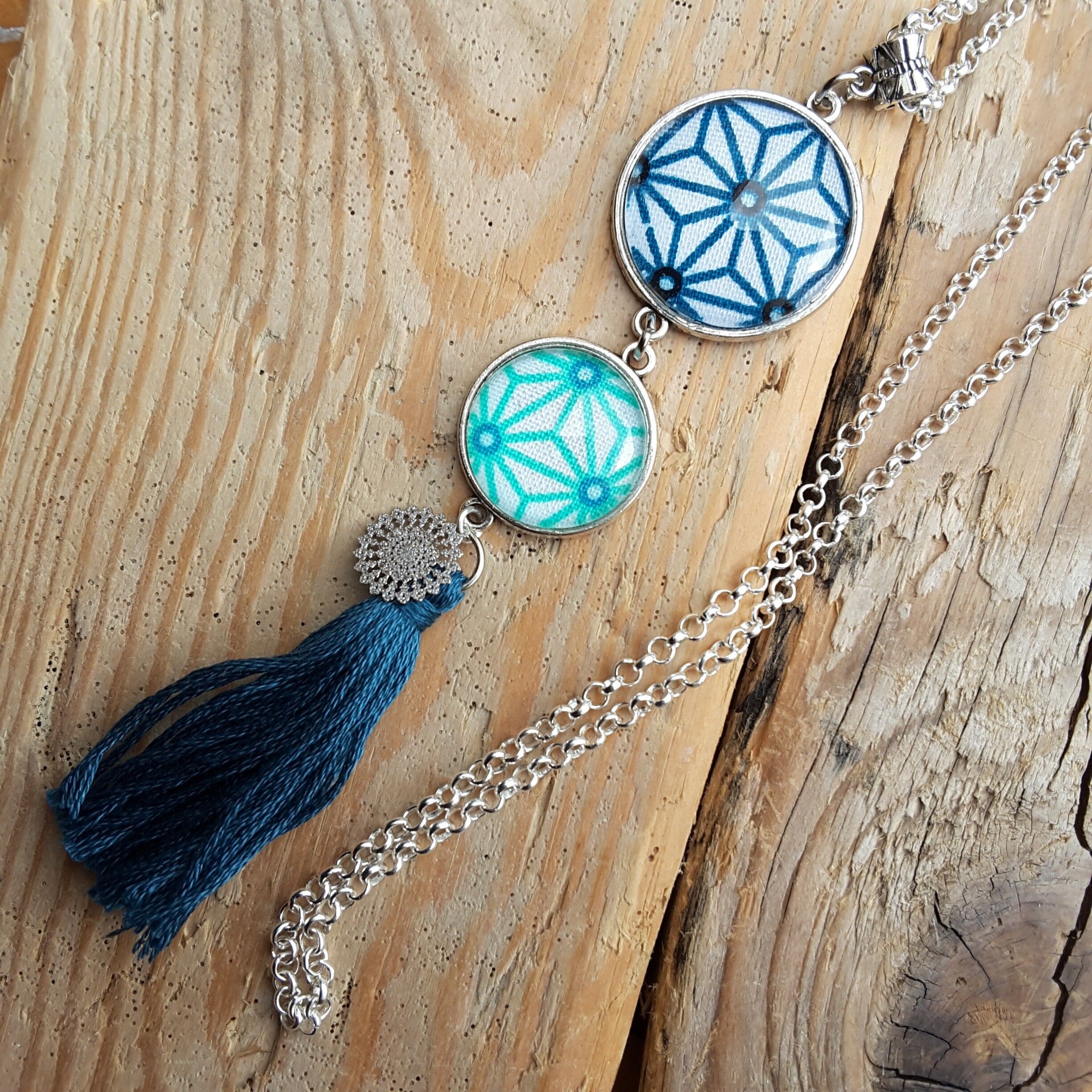 Collana lunga Roxane turchese