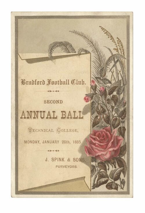 Bradford Football Club Annual Ball 1885 - A4 (210x297mm) Archival Print (Unframed)
