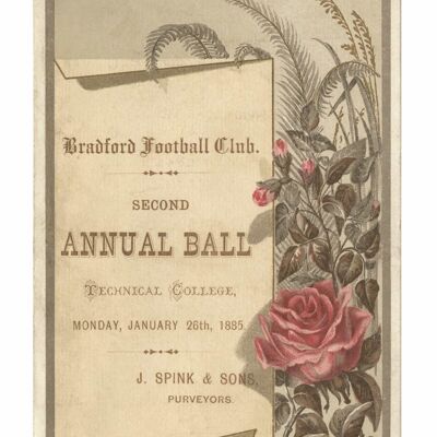 Balón anual de Bradford Football Club 1885 - A4 (210 x 297 mm) Impresión de archivo (sin marco)