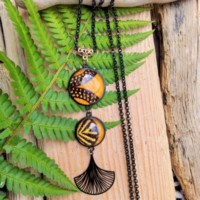 Gold yellow Flora long necklace