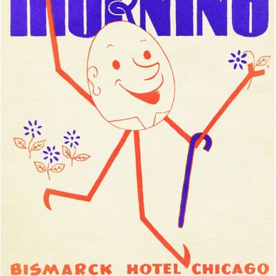 Bismarck Hotel Breakfast Menu, Chicago, 1945 - A2 (420x594mm) Archival Print (Unframed)