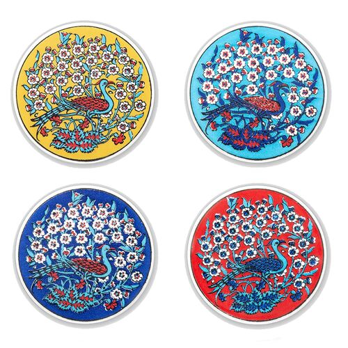 Ceramic Coasters for Drinks Set of 4 - 9cm