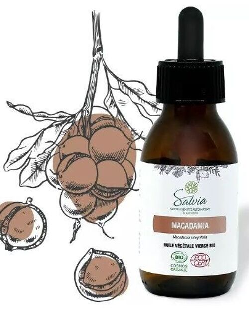 Huile végétale de Macadamia bio*** - 100mL