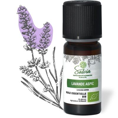 Áspic de lavanda - aceite esencial orgánico * - 10 ml