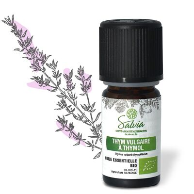 Common thyme with thymol - organic essential oil * - 5mL