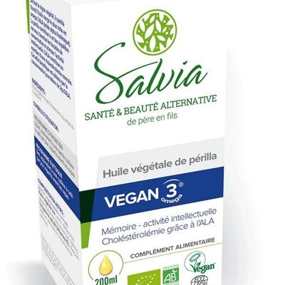 Vegan 3 Périlla, Olio vegetale biologico in bottiglia