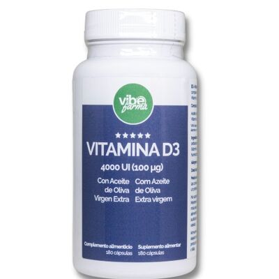 Vitamina D3 4000UI (180 cápsulas)