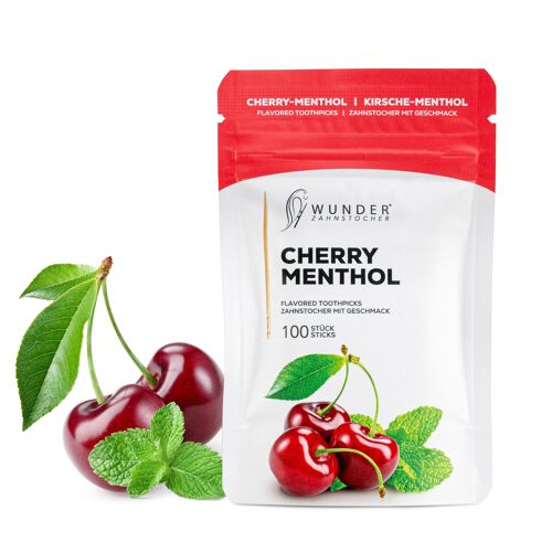 Refill pack - cherry-menthol / kirsche-menthol - zahnstocher mit geschmack