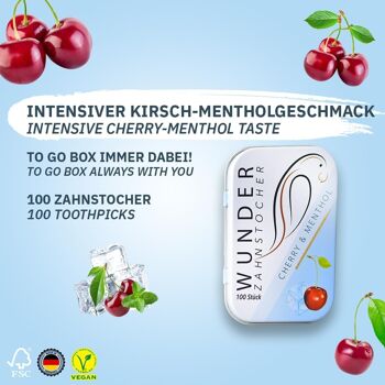 Cerise/menthol - cerise menthol DS - aromatisé au cure-dent 3