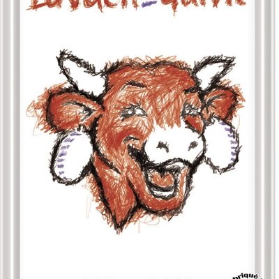 Carte metal vache qui rit modele c