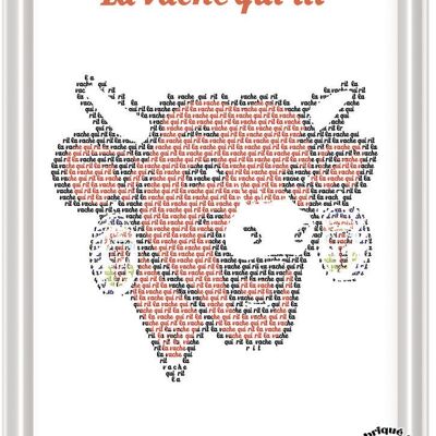 Carte metal vache qui rit modele j