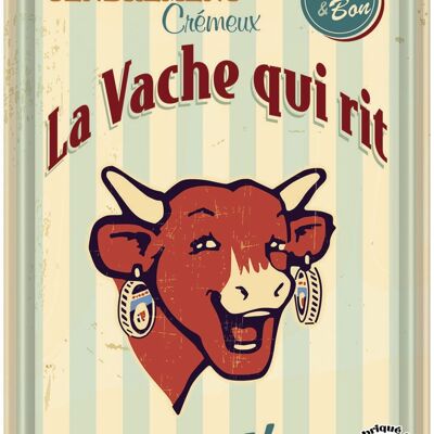 Carte metal vache qui rit modele t