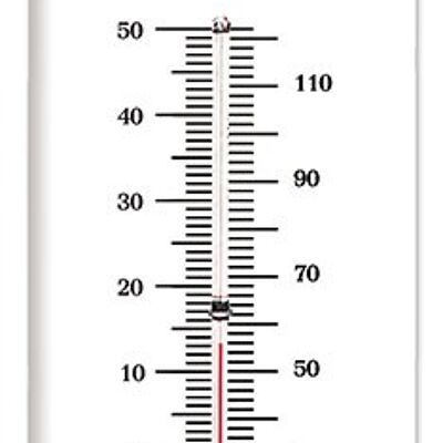 Vintage-Thermometer. Weißes und rotes lachendes Kuhthermometer