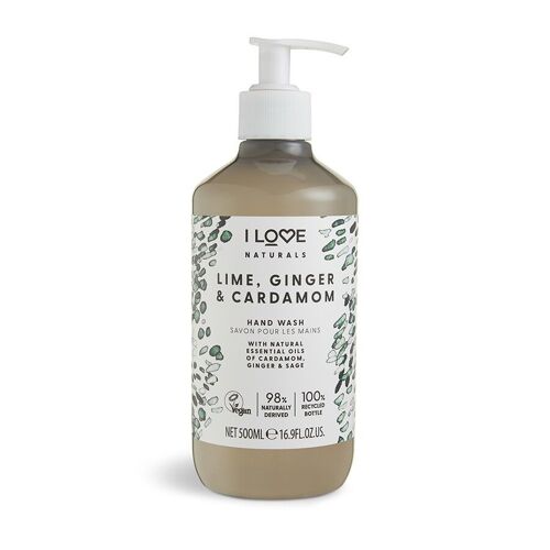 Naturals Hand Wash Lime, Ginger & Cardamon