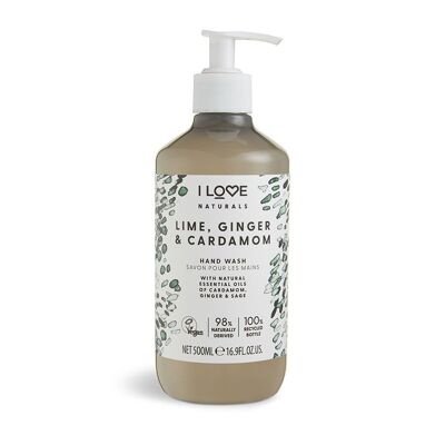 Naturals Hand Wash Lime, Zenzero e Cardamomo