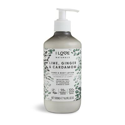Naturals H&B Lotion Citron Vert, Gingembre & Cardamome
