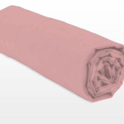 Il Lenzuolo con angoli - 2 Persone 140x190 - 80 Fili Cotone Percalle Materasso spesso tazza 30cm - Rosa