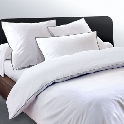 3 Piece Duvet Cover - 80 Thread Cotton Satin - 2 Persons 220x240 cm - LE EDGE Anthracite Gray