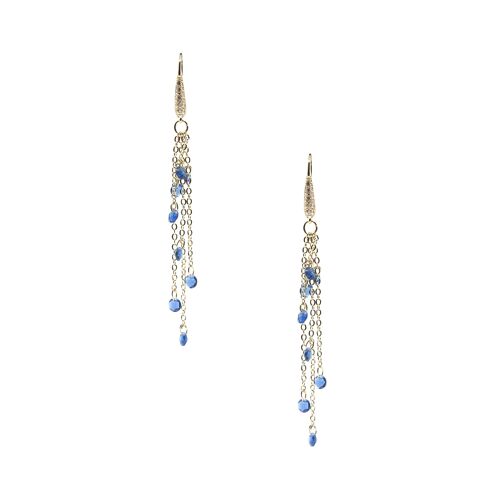 Chain Blue Crystals Earrings CLEMENTINE