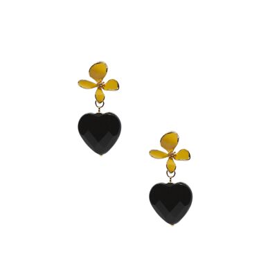Love Heart Agate Earrings ORNELLA