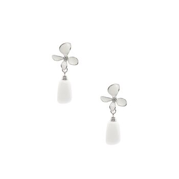 Boucles d'oreilles Quartz Fleur CLAIRE 1