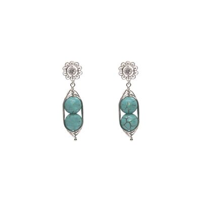 Boucles d'oreilles turquoise JULIA