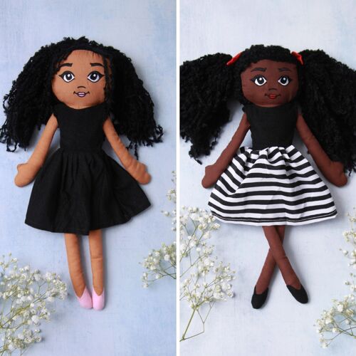 Bundle of 12 Handmade Fabric Dolls