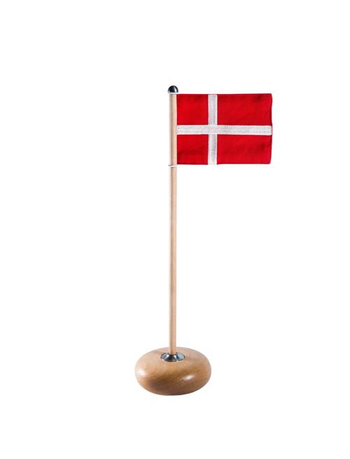 Flagpole with Danish flag, Beech