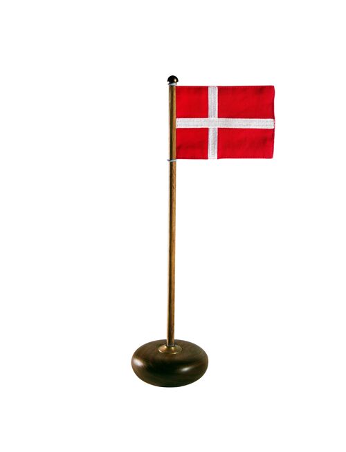 Flagpole with Danish flag, Walnut