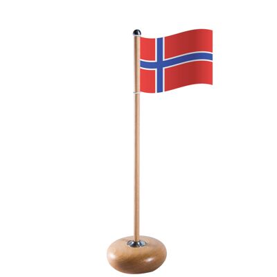 Pennone con bandiera norvegese, Faggio