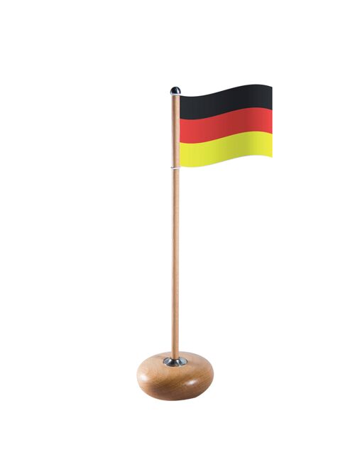 Flagpole with German flag, Beech