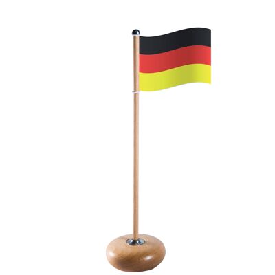 Flagpole with German flag, Beech