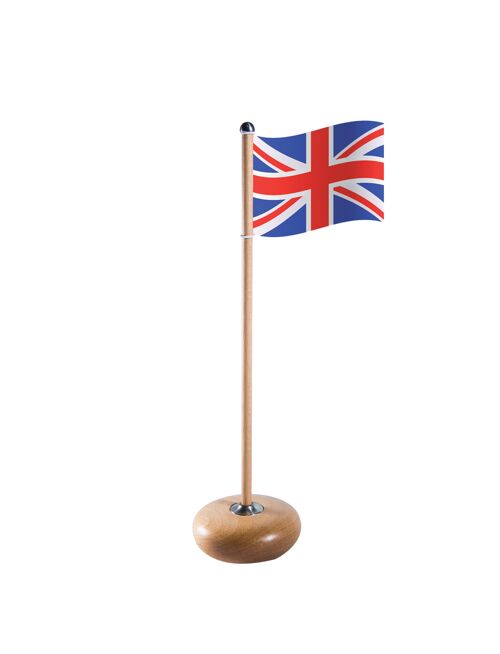 Flagpole with UK flag, Beech
