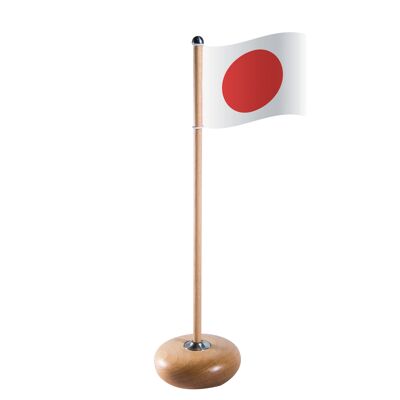 Fahnenmast mit Japanflagge, Buche