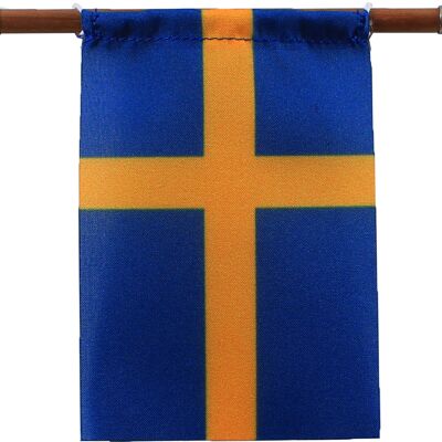 "Magnet Me Up" con bandera sueca, nogal
